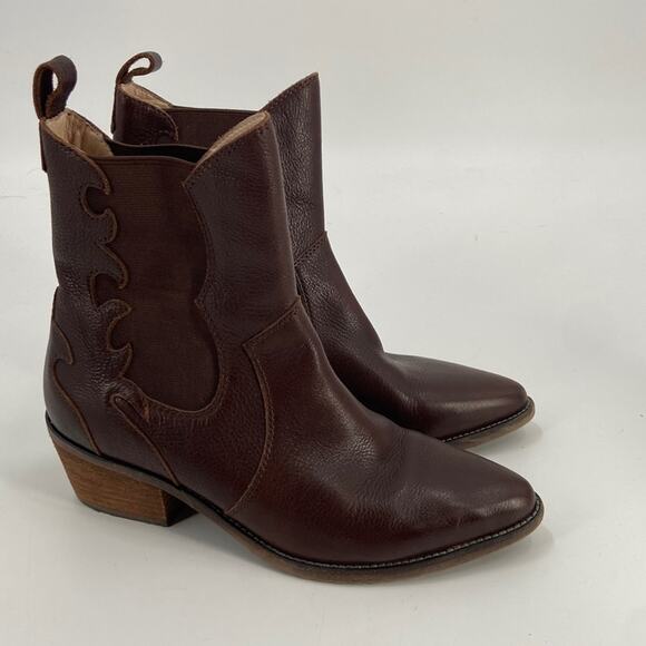 Geewawa tilly Brown leather boots - Picture 1 of 7